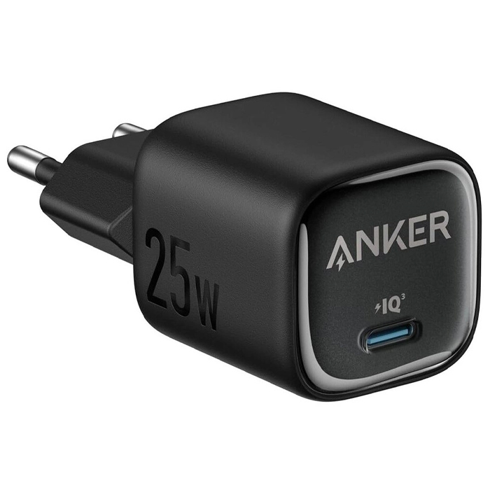 رنگ مشکی شارژر همراه 25W انکر مدل USB-C Charger A2656