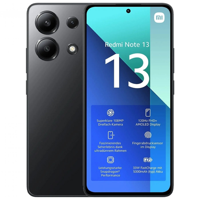 رنگ مشکی گوشی موبایل شیائومی Redmi Note 13 NFC