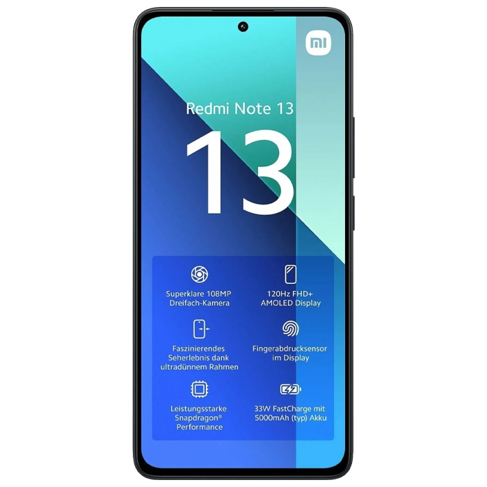 صفحه نمایش گوشی موبایل شیائومی Redmi Note 13 NFC در رنگ مشکی
