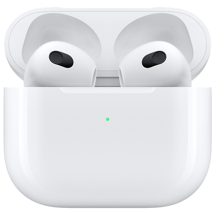 نمای روبرو هندزفری بلوتوثی اپل Type-C مدل AirPods 3