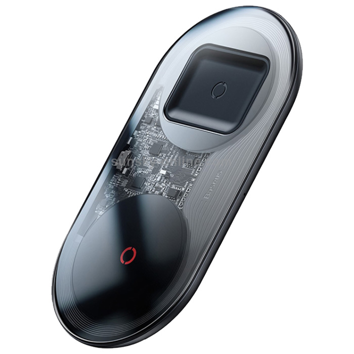 نمای کلی استند شارژ بیسیم 24W بیسوس مدل Simple 2in1 Turbo Edition TZWXJK-B01