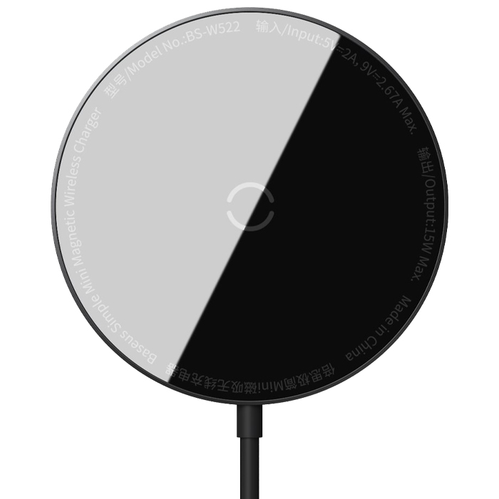 شارژ بیسیم MagSafe بیسوس مدل Simple Mini Magnetic WXJK-F01