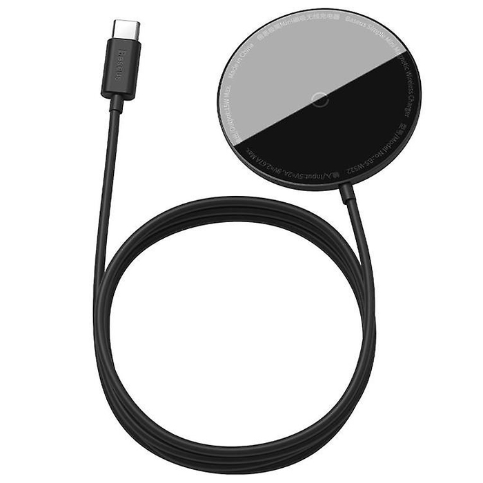 نمای کلی شارژ بیسیم MagSafe بیسوس مدل Simple Mini Magnetic WXJK-F01