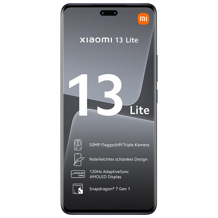 صفحه نمایش گوشی موبایل شیائومی Xiaomi 13 Lite 5G در رنگ مشکی